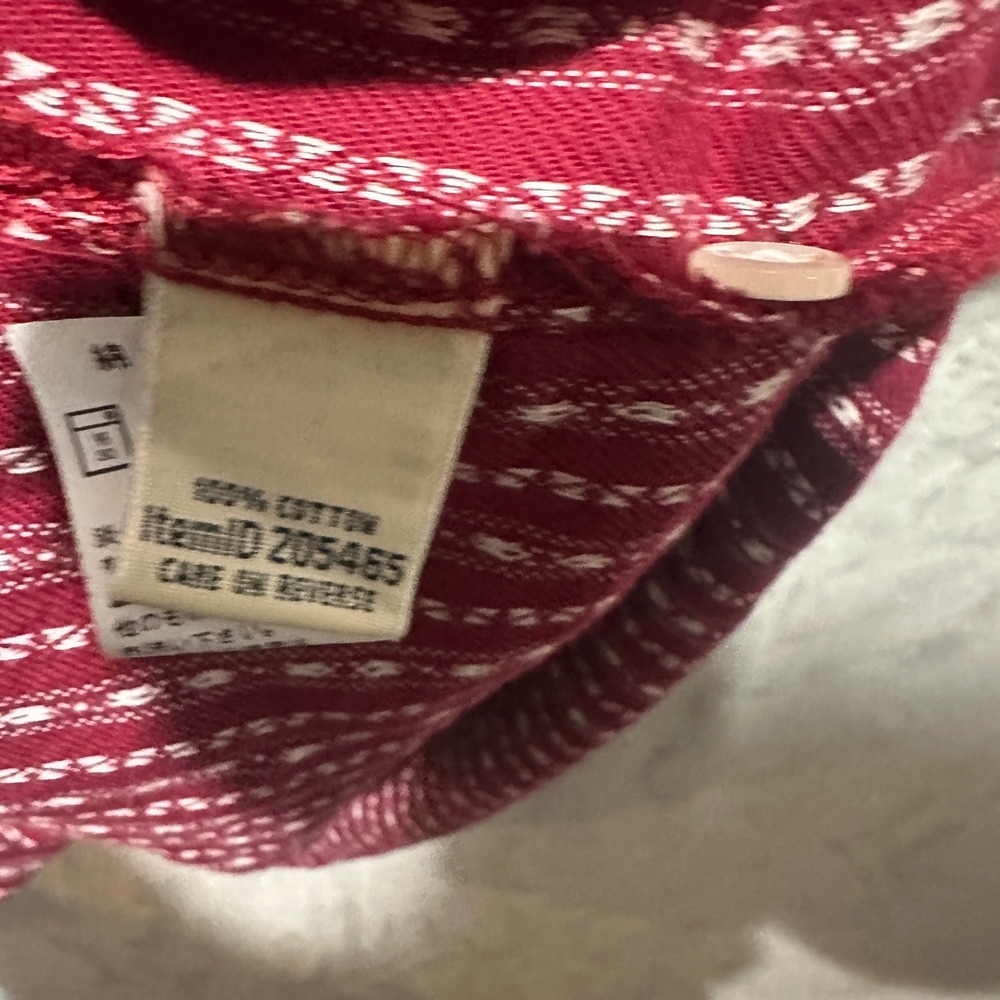Vintage LL Bean Dobby Pintuck Flannel Red Cottagecore Prairie 3X Maxi Nightgown - Picture 4 of 6